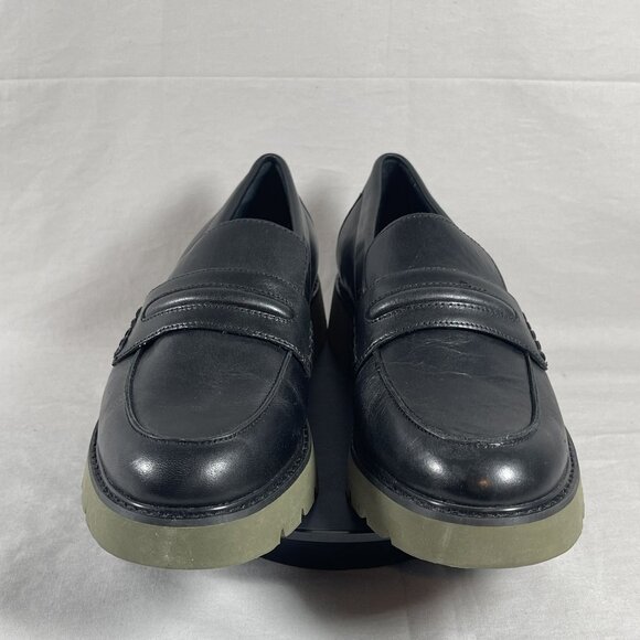 Sanctuary Women's Black Leather Westside Slip On Loafer Flat Shoe Size 8-NEW - Picture 2 of 8